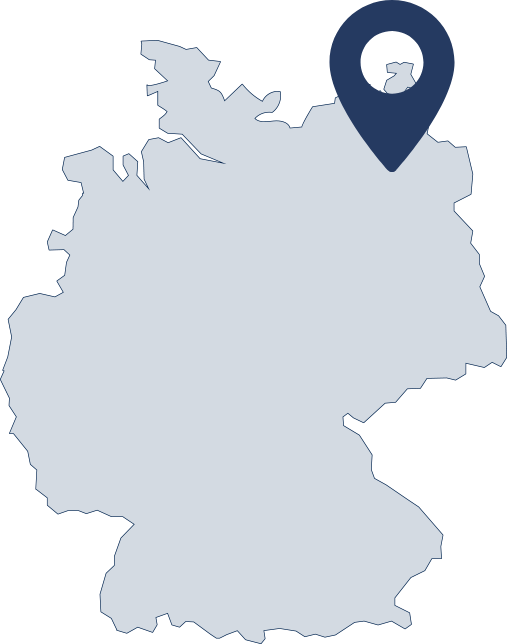 Deutschlandkarte mit Focus Waren Müritz