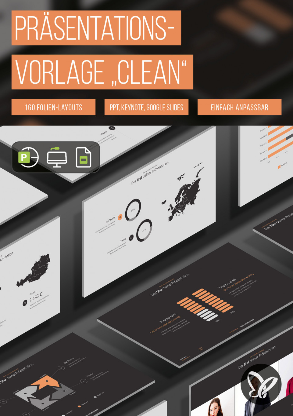 „Clean“: 160 Layout-Templates für Keynote, PowerPoint und Google Slides