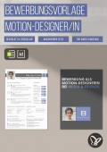 Bewerbung & Lebenslauf Motion Designer/in – Vorlage für Word und InDesign