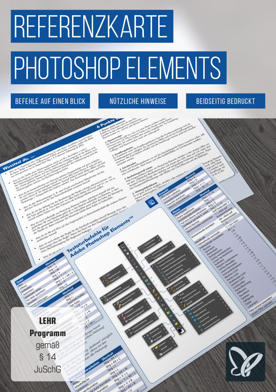 Referenzkarte für Photoshop Elements