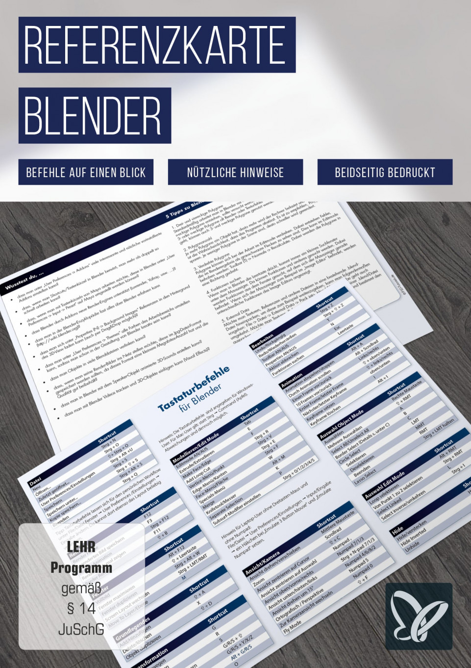 Shortcuts: Blender-Referenzkarte