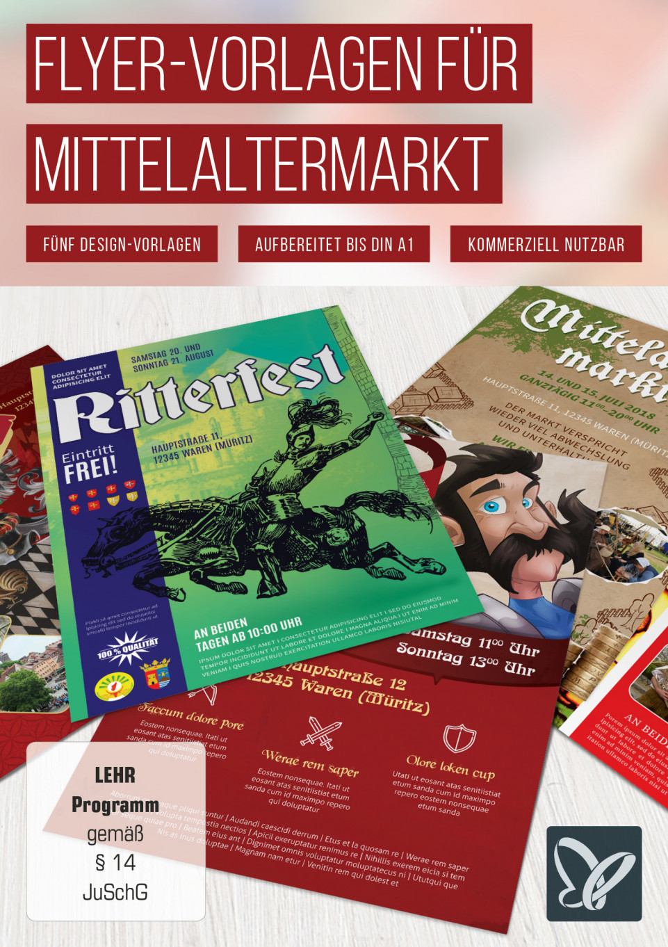 Flyer Vorlagen Fur Mittelaltermarkt Und Ritterfest Tutkit Com