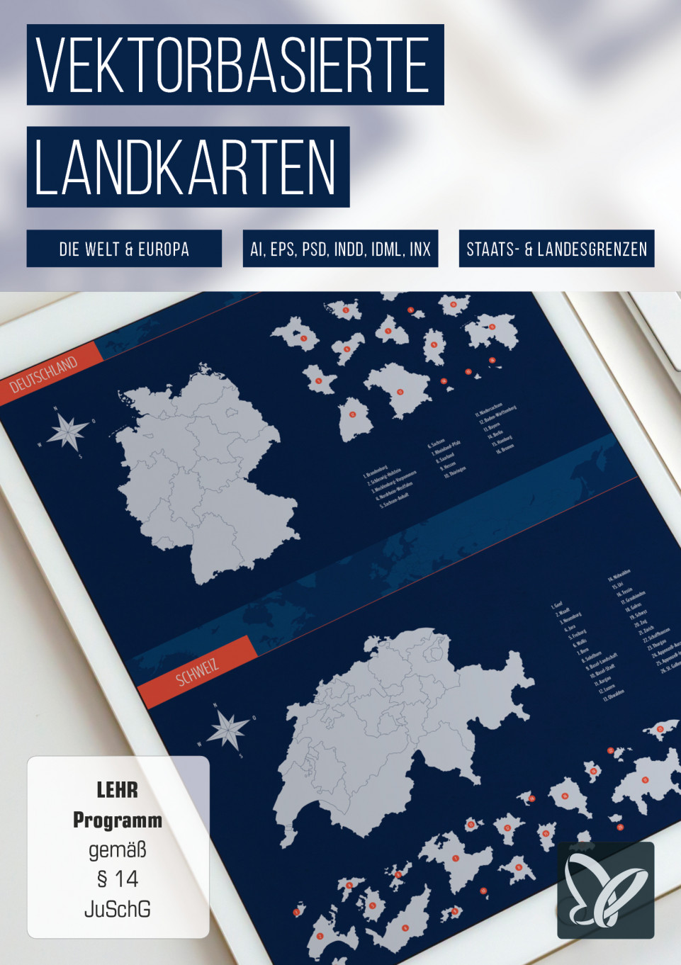 Vektorbasierte Landkarten: Welt, Europa, Deutschland ...