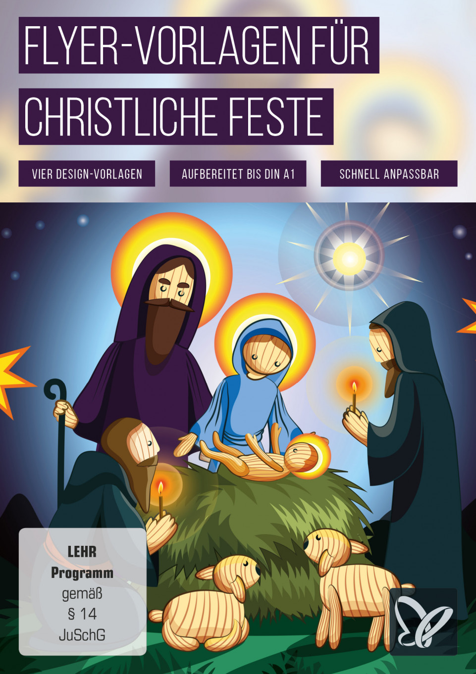 Vorlagenset „Kirche“: Flyer und Plakate für christliche Veranstaltungen
