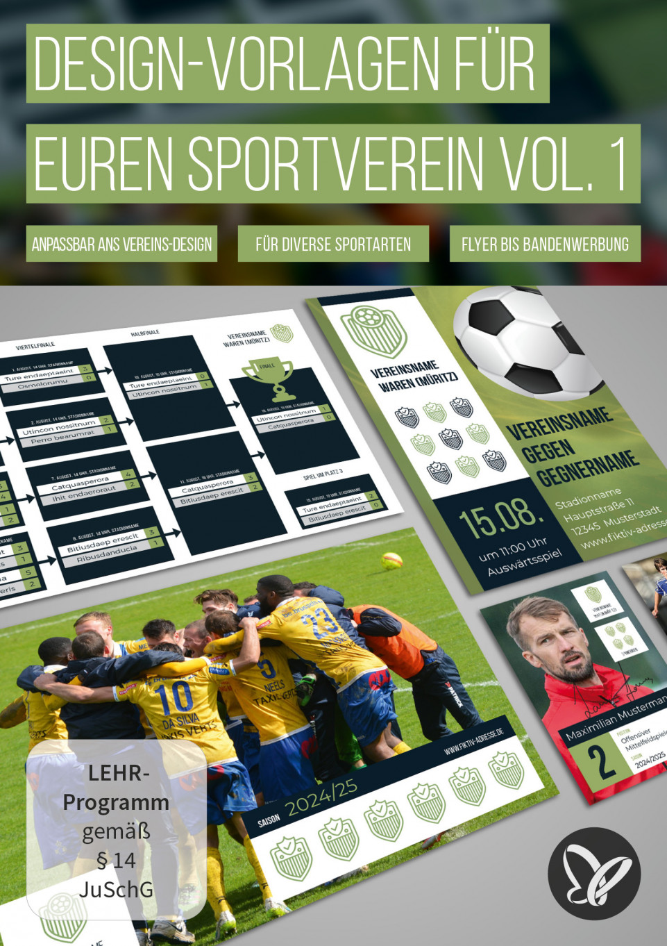 Design-Vorlagen für euren Sportverein – Komplettausstattung Vol. 1