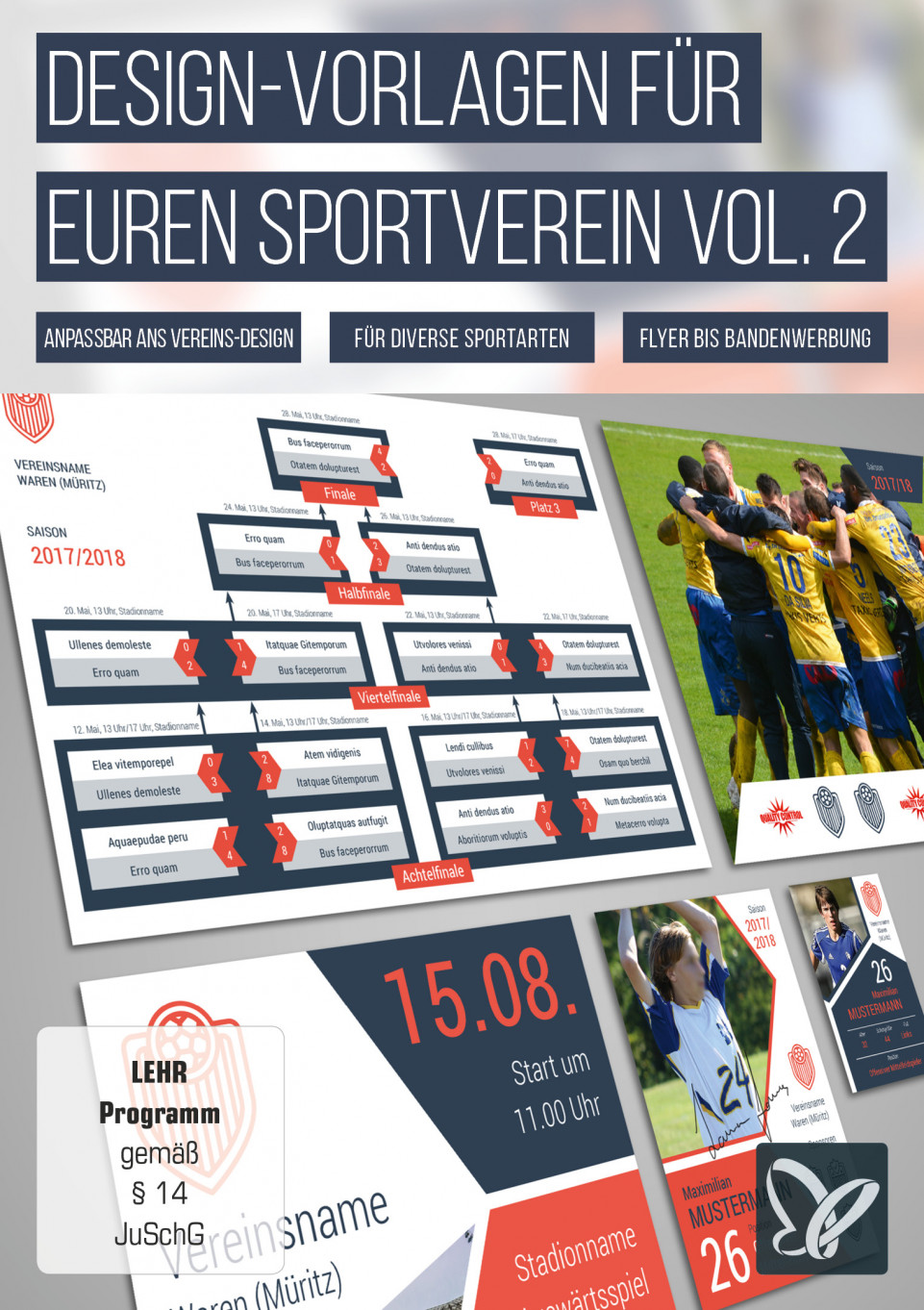 Design-Vorlagen für euren Sportverein – Komplettausstattung Vol. 2