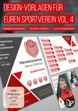 Design-Vorlagen für euren Sportverein – Komplettausstattung Vol. 4