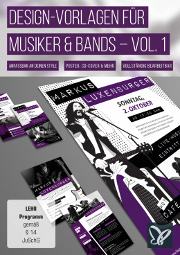 Design-Vorlagen für Musiker & Bands – Vol. 1