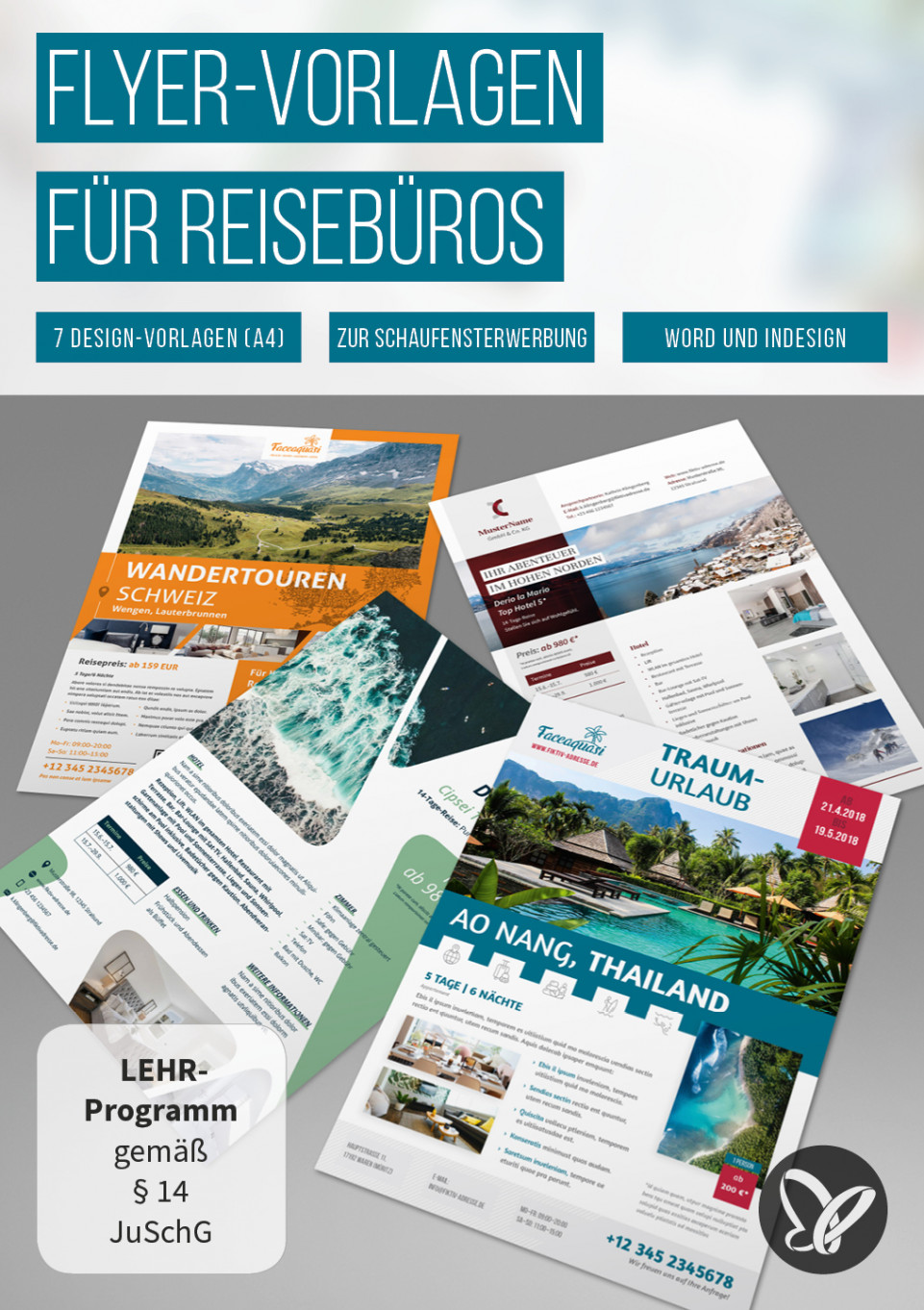 Flyer Vorlagen Fur Reiseburos Zum Aushang Und Zur Schaufensterwerbung Tutkit Com