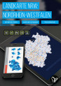 Landkarte NRW: Nordrhein-Westfalen mit Landkreisen