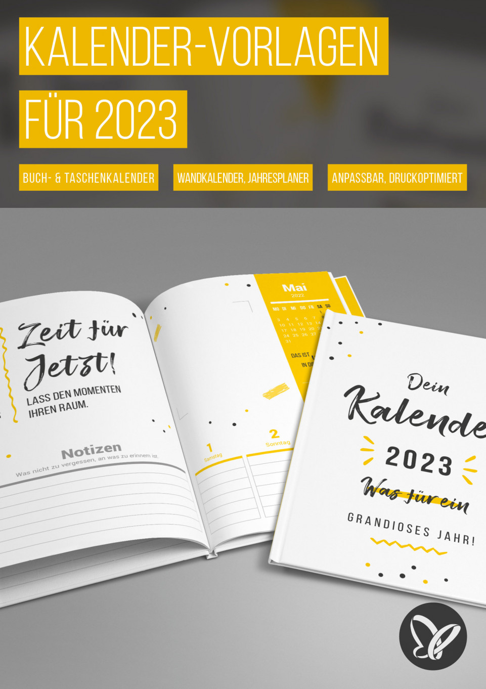 Kalender-Vorlagen 2023: Jahresplaner, Buchkalender und Co.