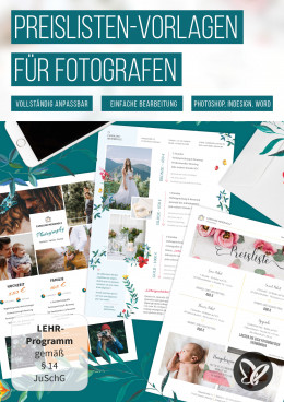 Preislisten-Vorlagen für Fotografen – Photoshop, InDesign, Word, Affinity Publisher
