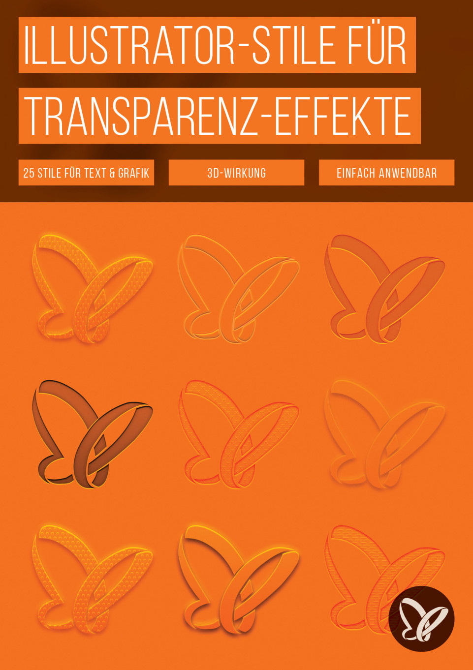 Adobe Illustrator: Transparenz, Relief und Prägung für Texte und Grafiken