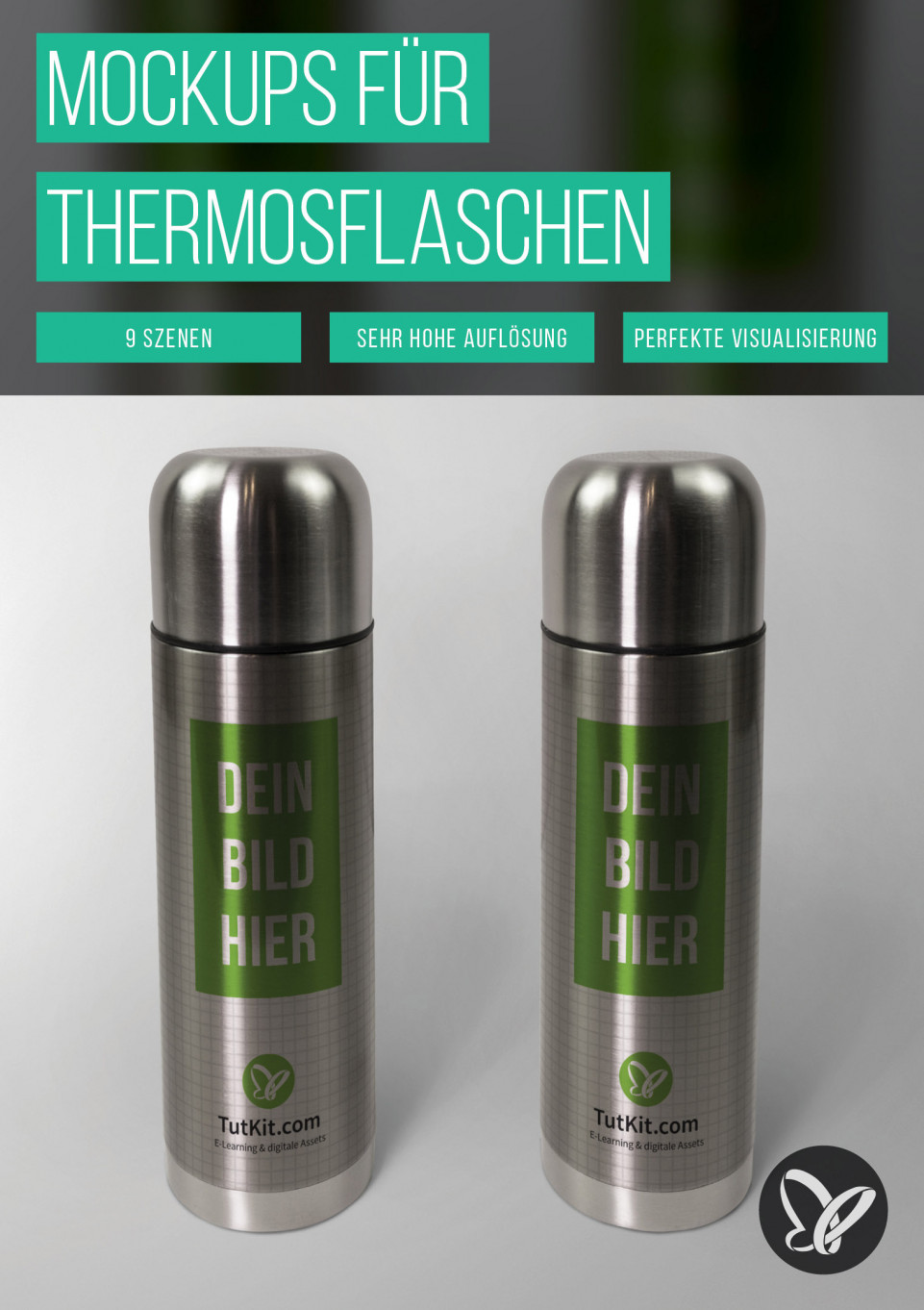 Download Photoshop-Mockups für Thermosflaschen | Download