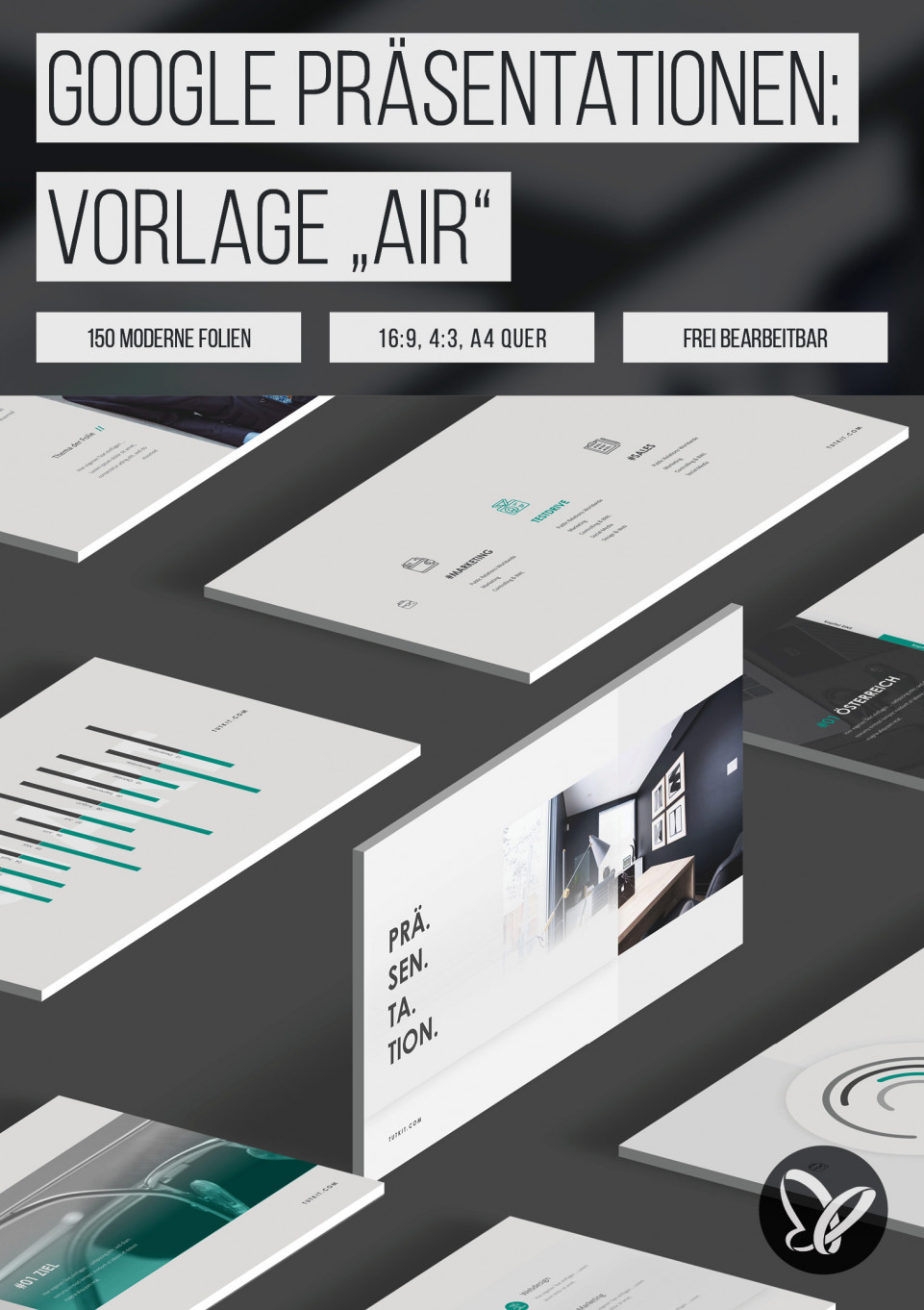 Google Präsentationen: Design-Vorlage „Air“