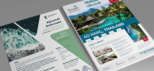 Flyer Vorlagen Fur Reiseburos Zum Aushang Und Zur Schaufensterwerbung