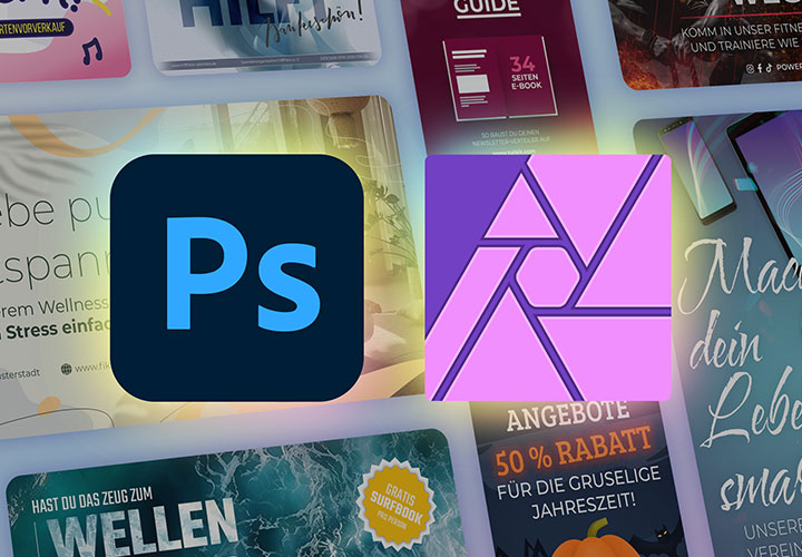 Werbebanner erstellen: Vorlagen für Photoshop & Affinity Photo