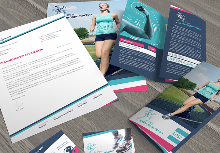 Vorlagen für Sport & Fitnessstudio: Flyer, Visitenkarten, PowerPoint & Co