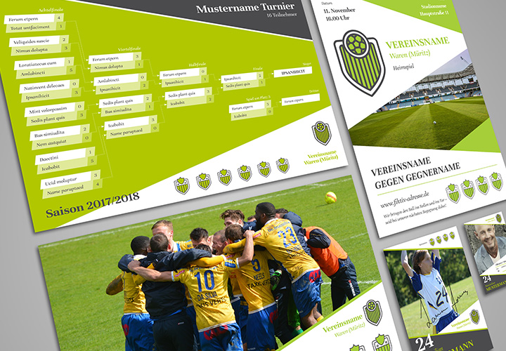 Design-Vorlagen für euren Sportverein – Komplettausstattung Vol. 5