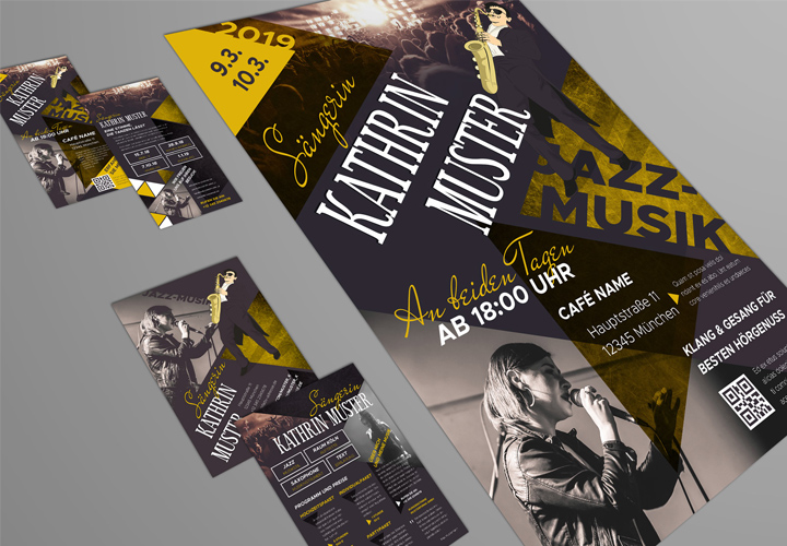 Design Vorlagen Kunstlerkarten Konzert Flyer Band Design