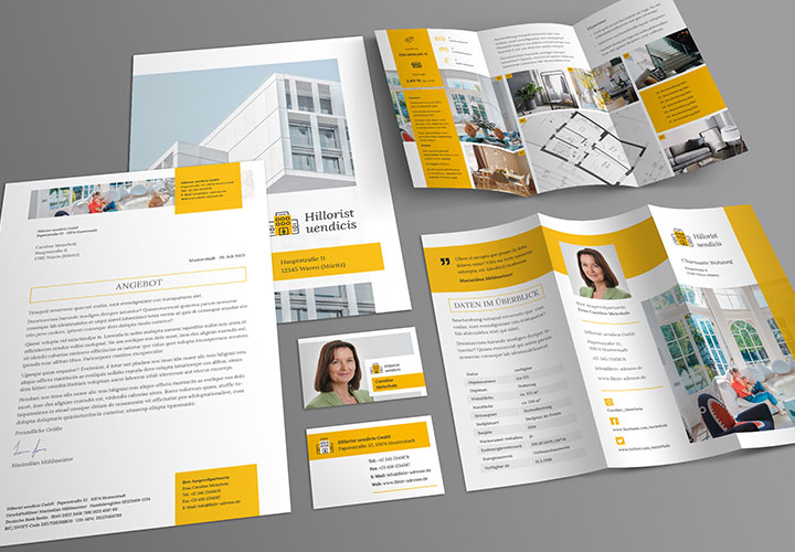 Immobilien Marketing Hochwertige Corporate Design Vorlagen