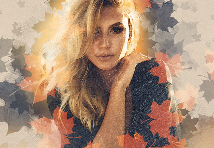 Photoshop-Aktion „Bunter Herbst“: Pastell und Schraffur