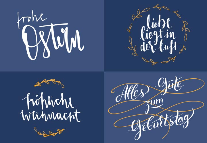 Handlettering-Vorlagen im Sparpaket: So wunderschön können Worte sein