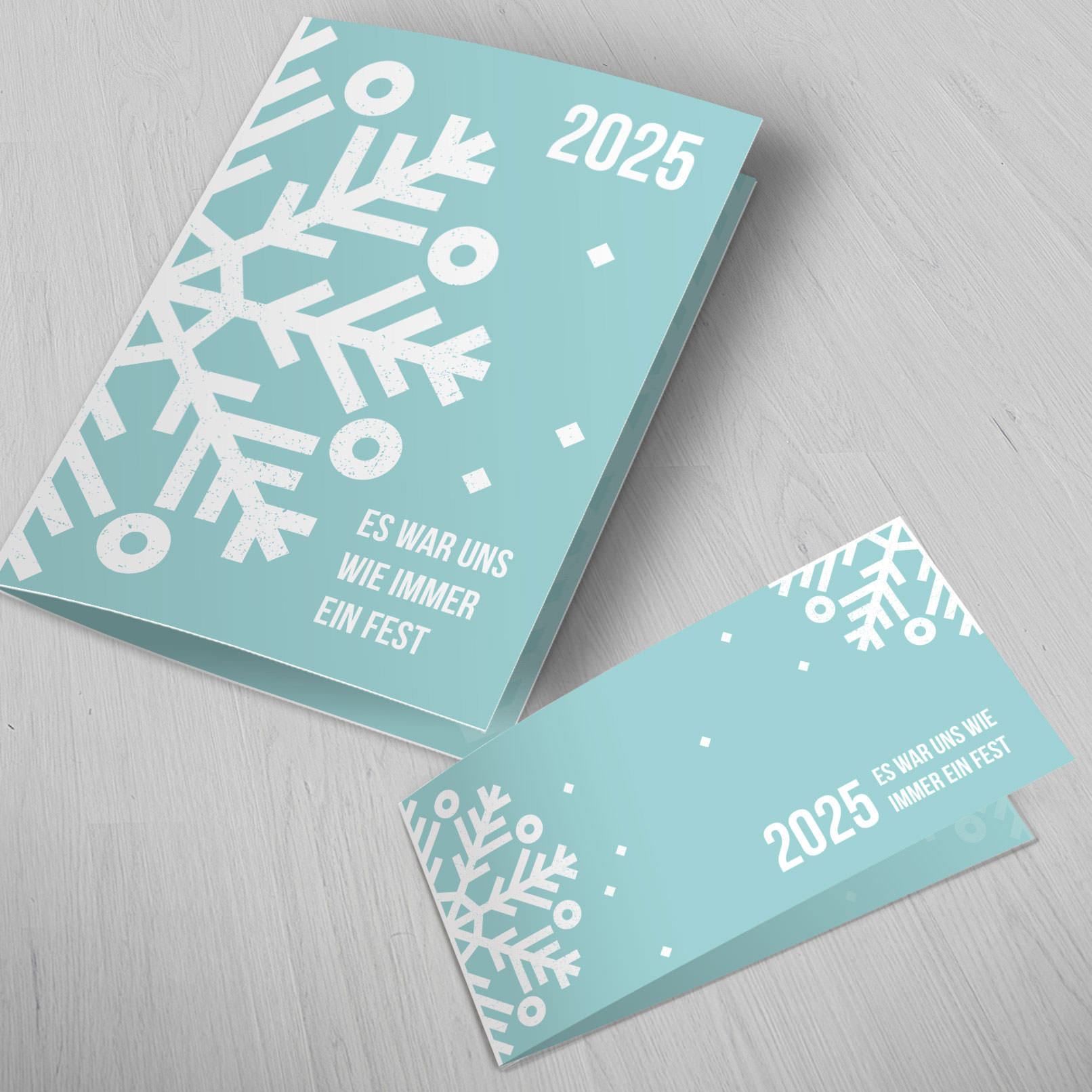 Schneekristall – Vorlage für geschäftliche Weihnachtskarten im Business-Look