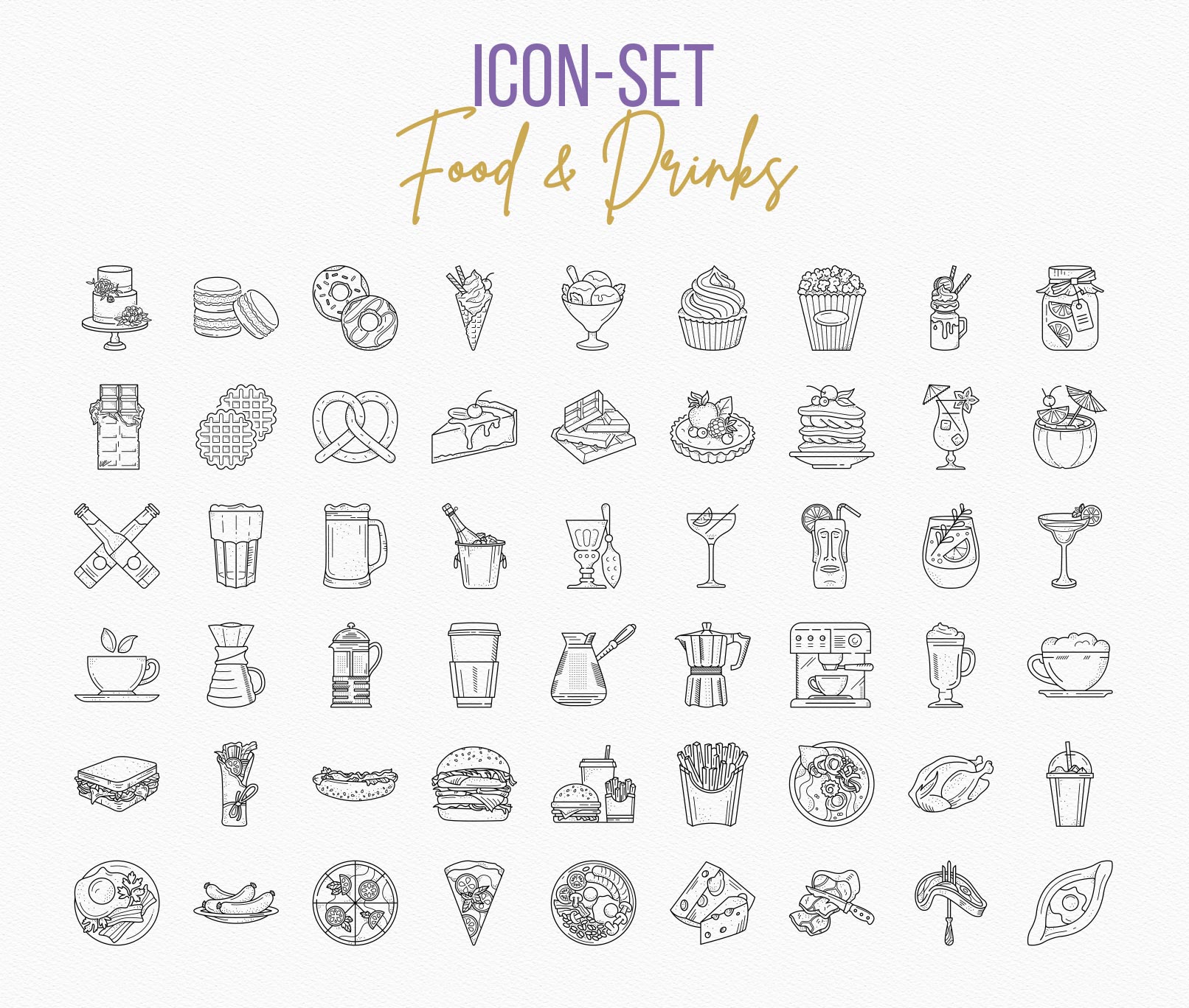 Auswahl der 120 Food-Illustrationen