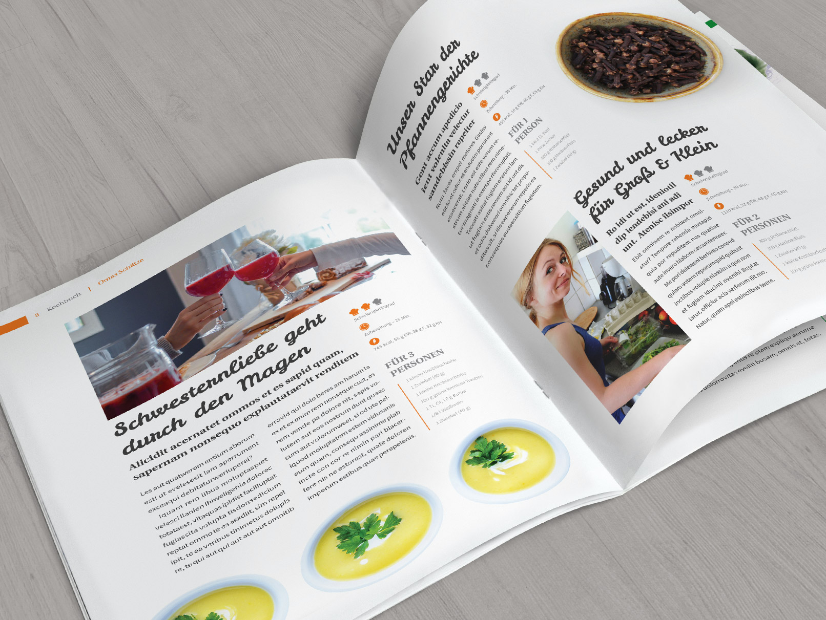 Rezept- und Kochbuch: Design-Vorlagen & Layouts für InDesign & Co