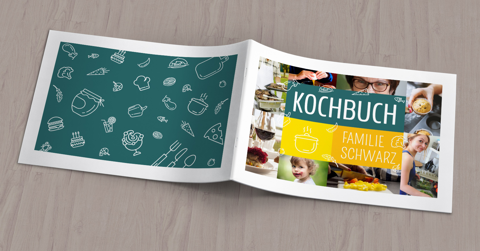 Kochbuch und Rezeptbuch Vorlage - Designs & Layouts für ...