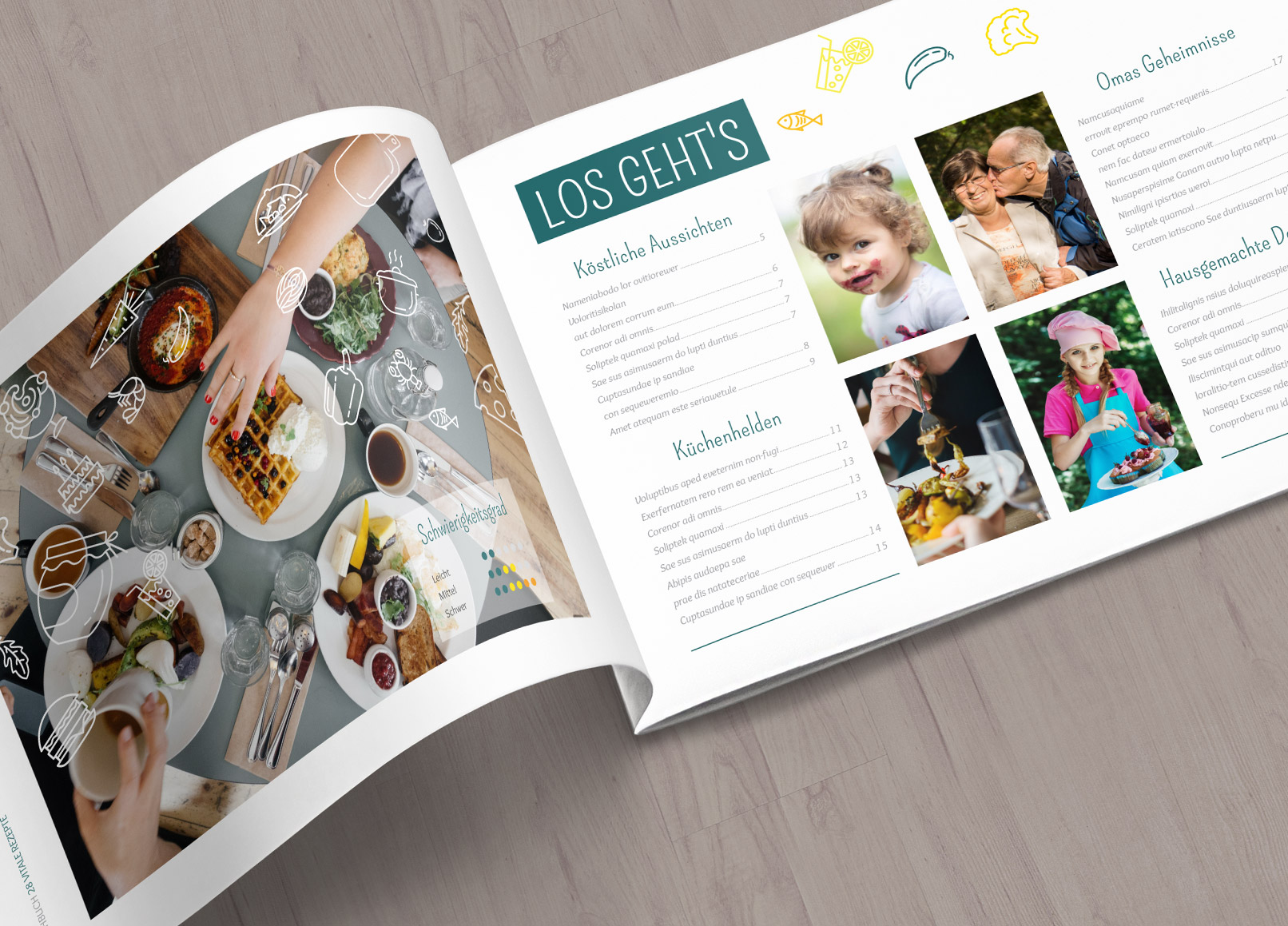 Rezept- und Kochbuch: Design-Vorlagen & Layouts für InDesign & Co