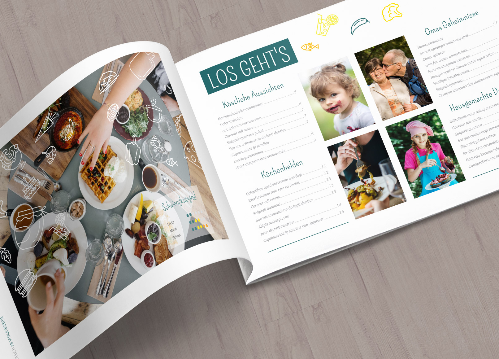 Kochbuch Und Rezeptbuch Vorlage Designs Layouts Fur Indesign