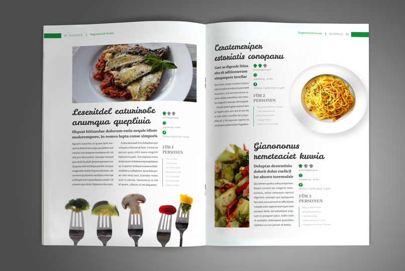 Vorlagen für Rezeptbuch, Kochbuch, Backanleitung im A4-Hochformat Vorlagen für Rezeptbuch, Kochbuch, Backanleitung im A4-Hochformat