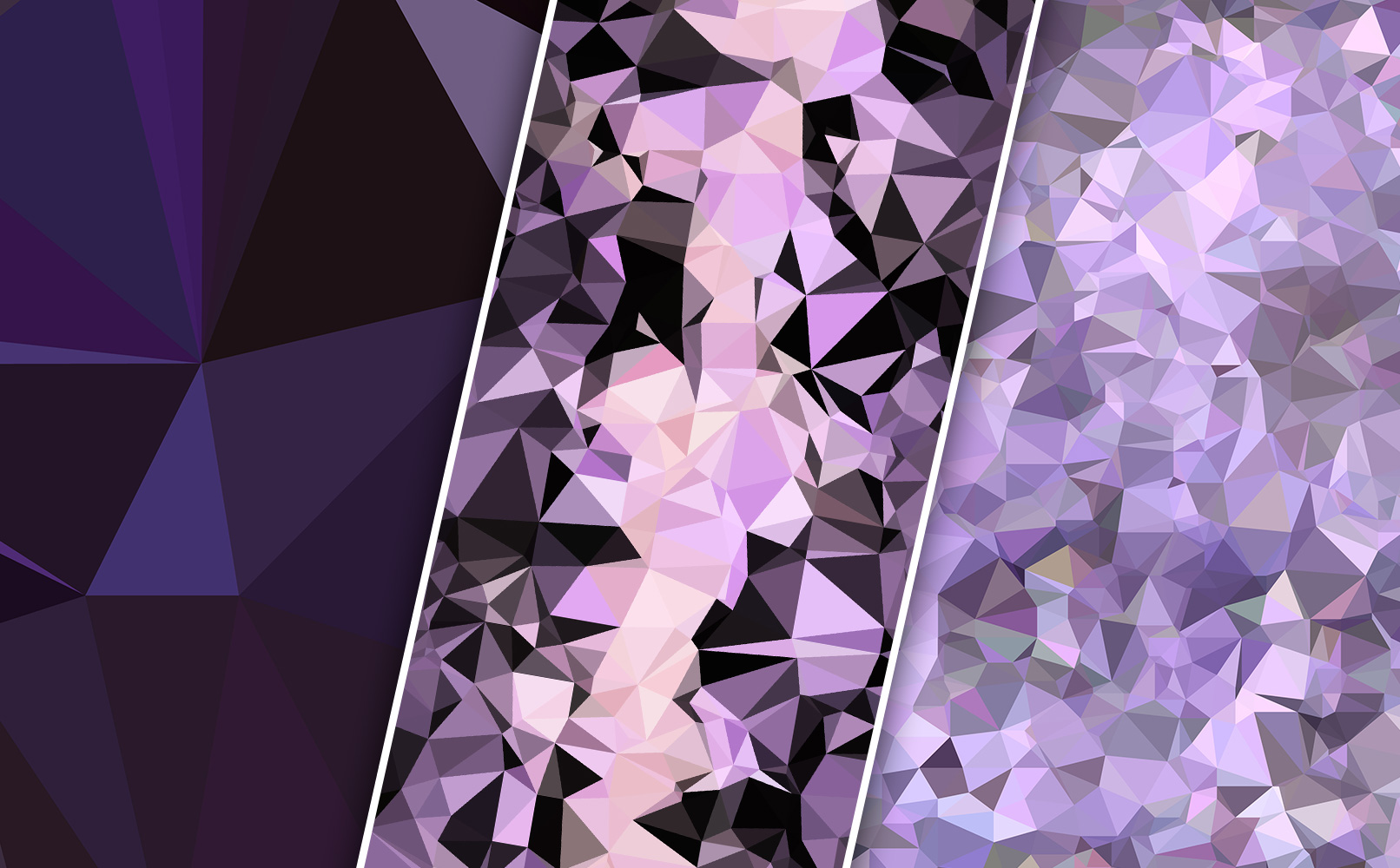 Low Poly Wallpapers in Violett