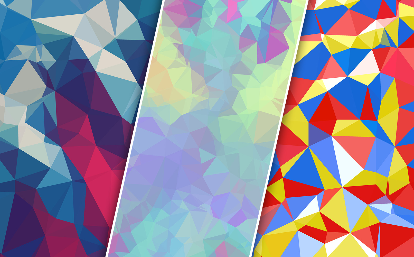Polygon Backgrounds in verschiedenen Farben