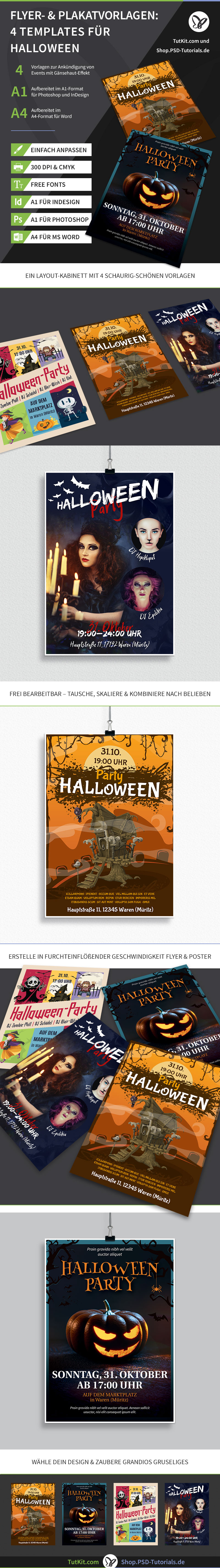 Halloween Vorlagen Fur Plakat Flyer Einladung Herunterladen