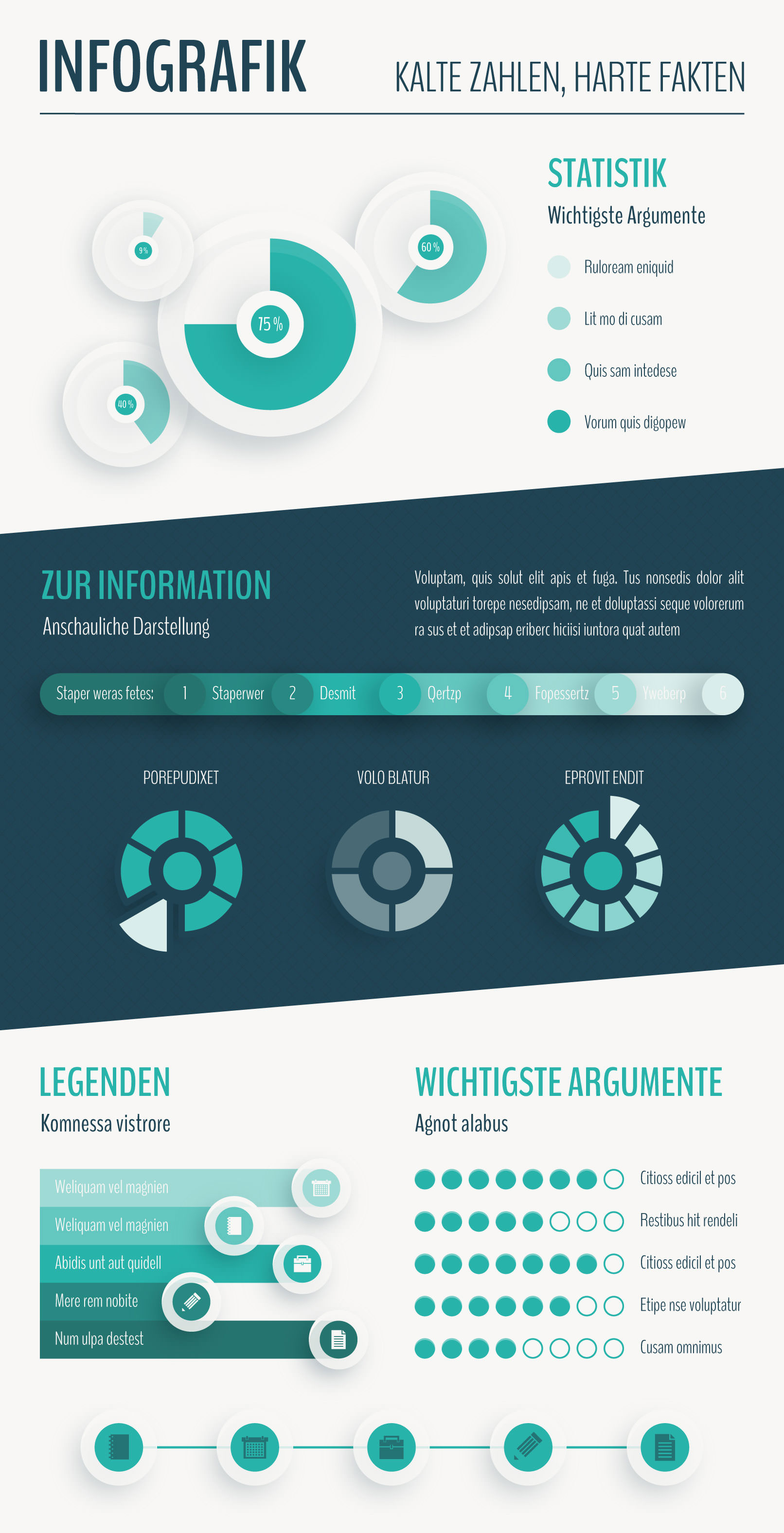 Vektorbasierte Design-Vorlage für Infografiken