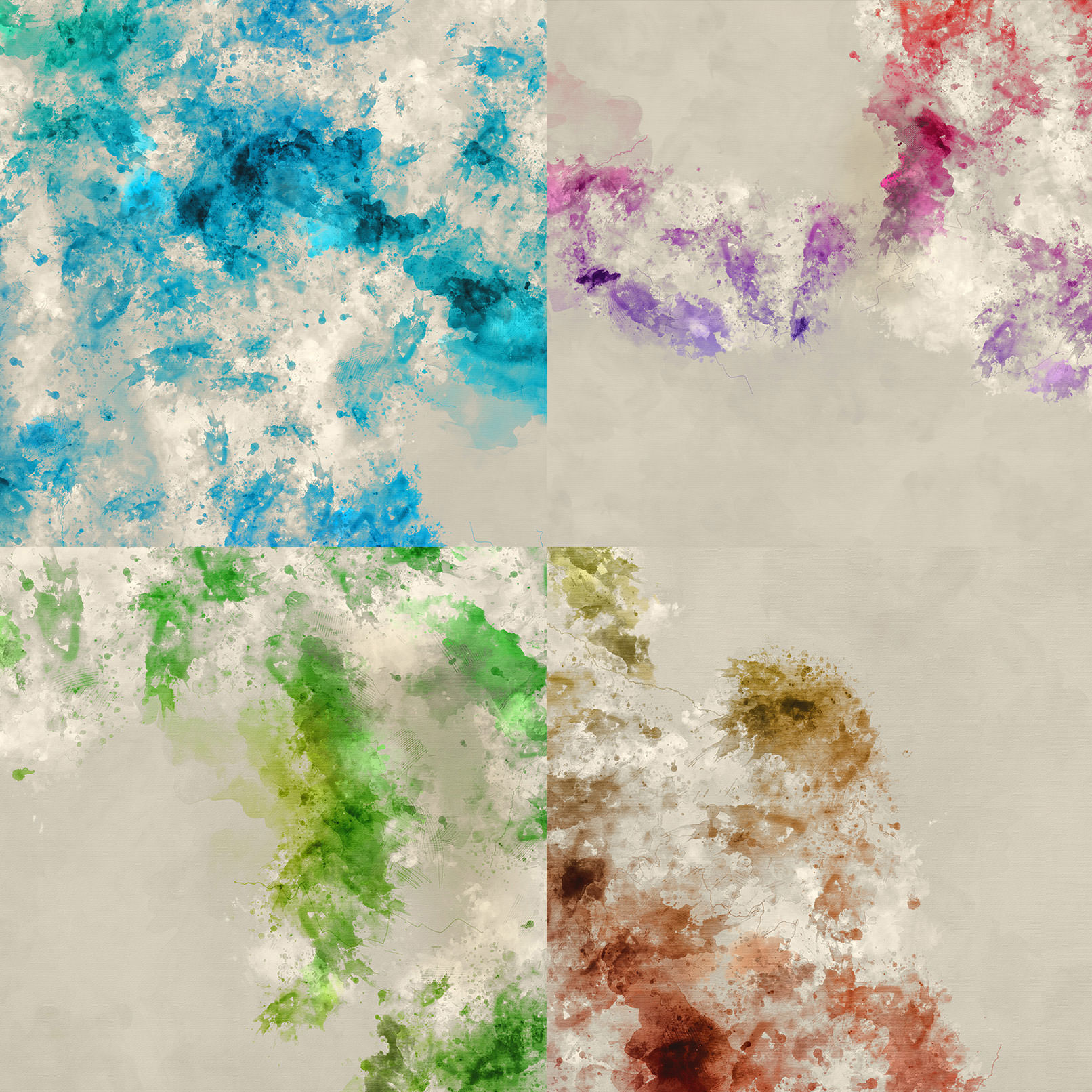 Beispiele für Wasserfarben-Bilder und -Texturen