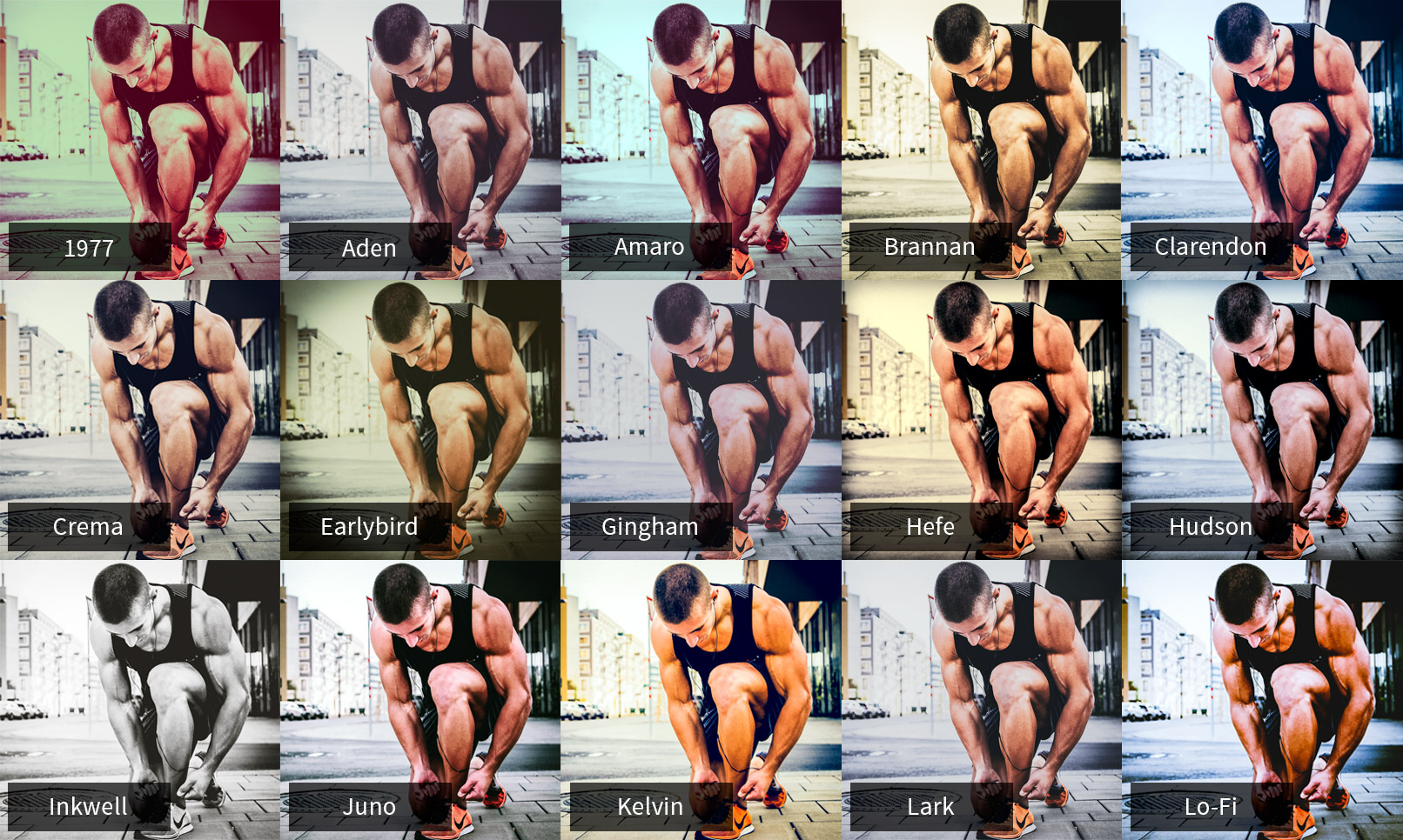 Beispielfotos zur Anwendung der Camera Raw- und Lightroom-Presets, die auf den gezeigten Instagram-Filtern basieren.