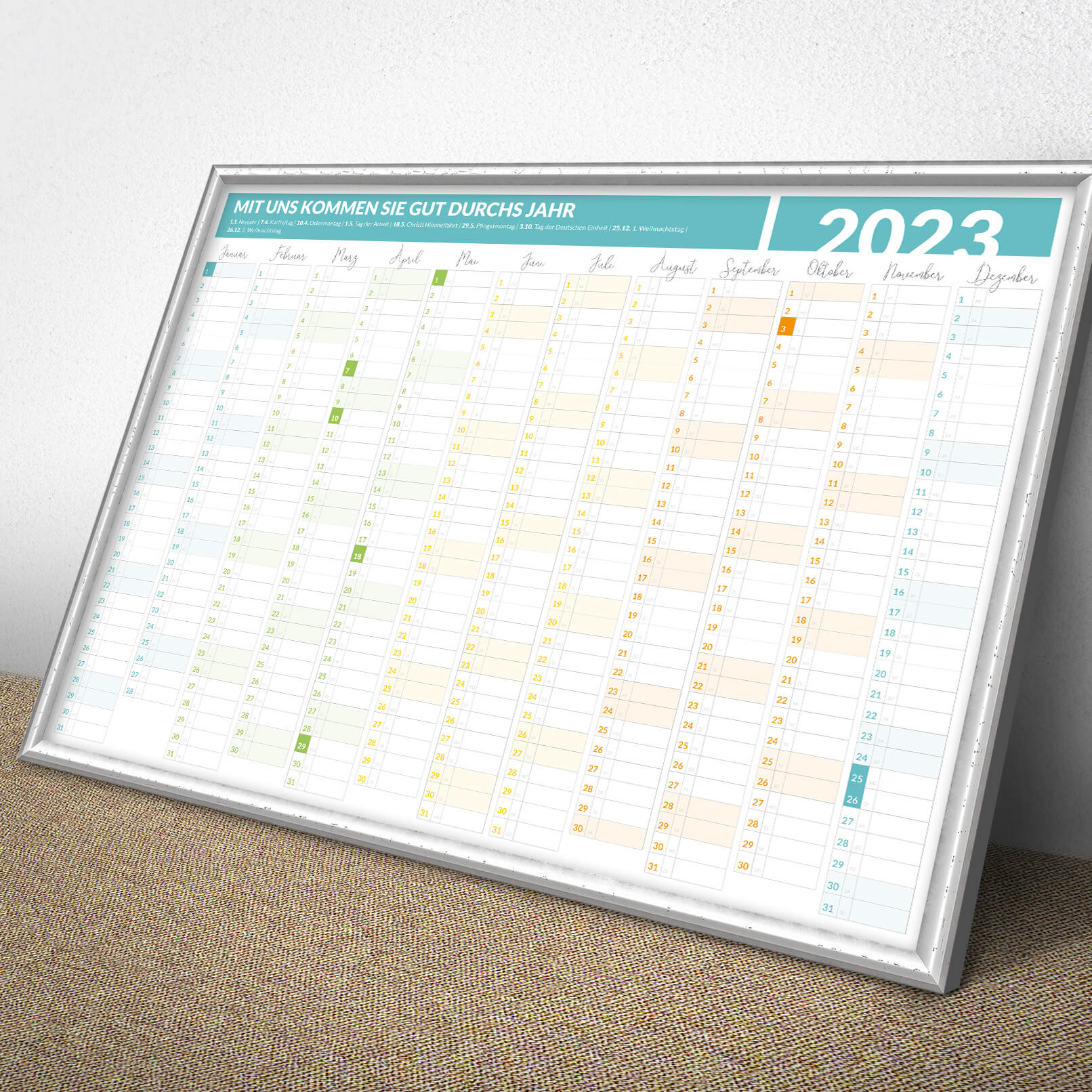 Jahreskalender 2023 als Jahresplaner