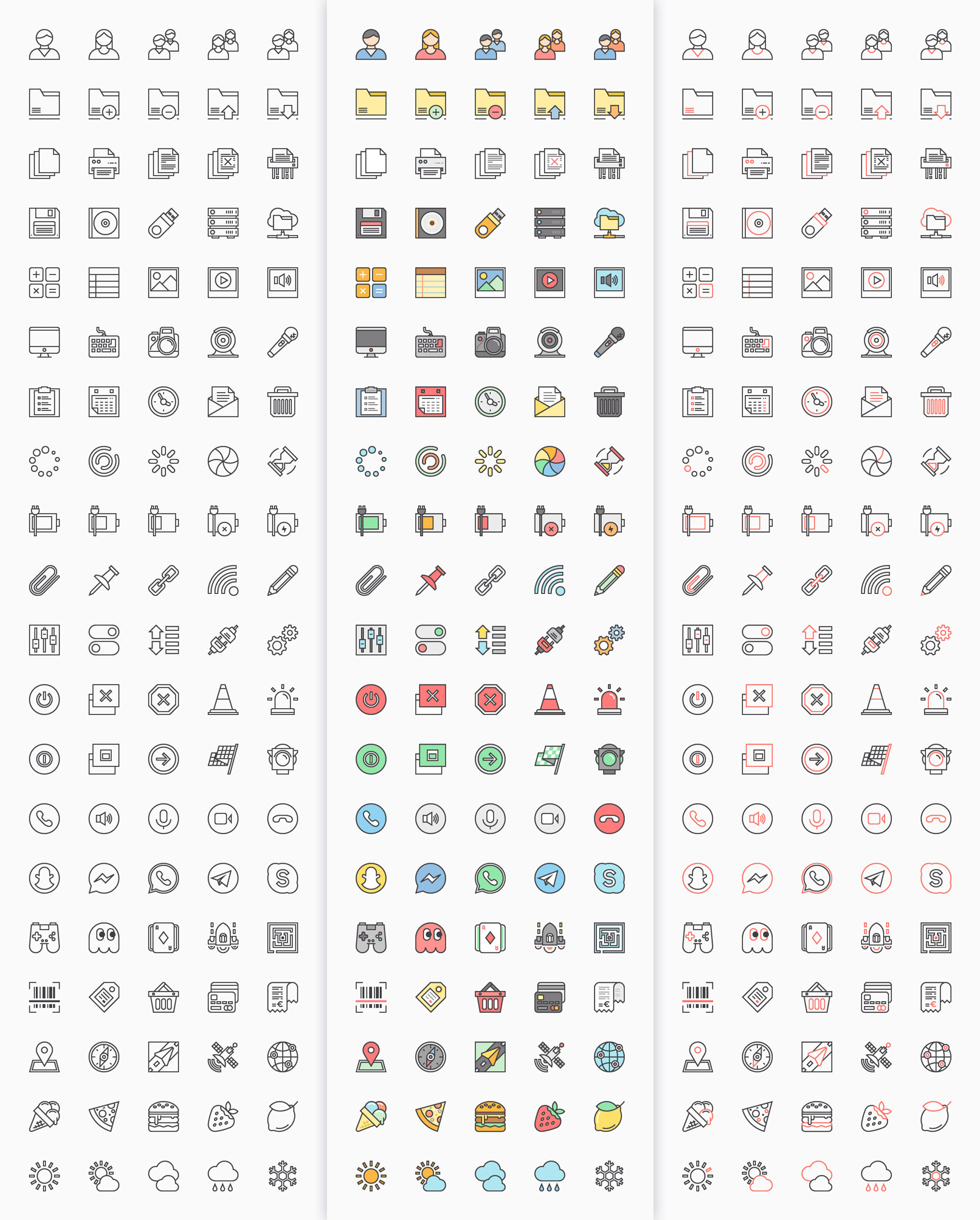 100 Interface-Icons für Webseiten und Apps