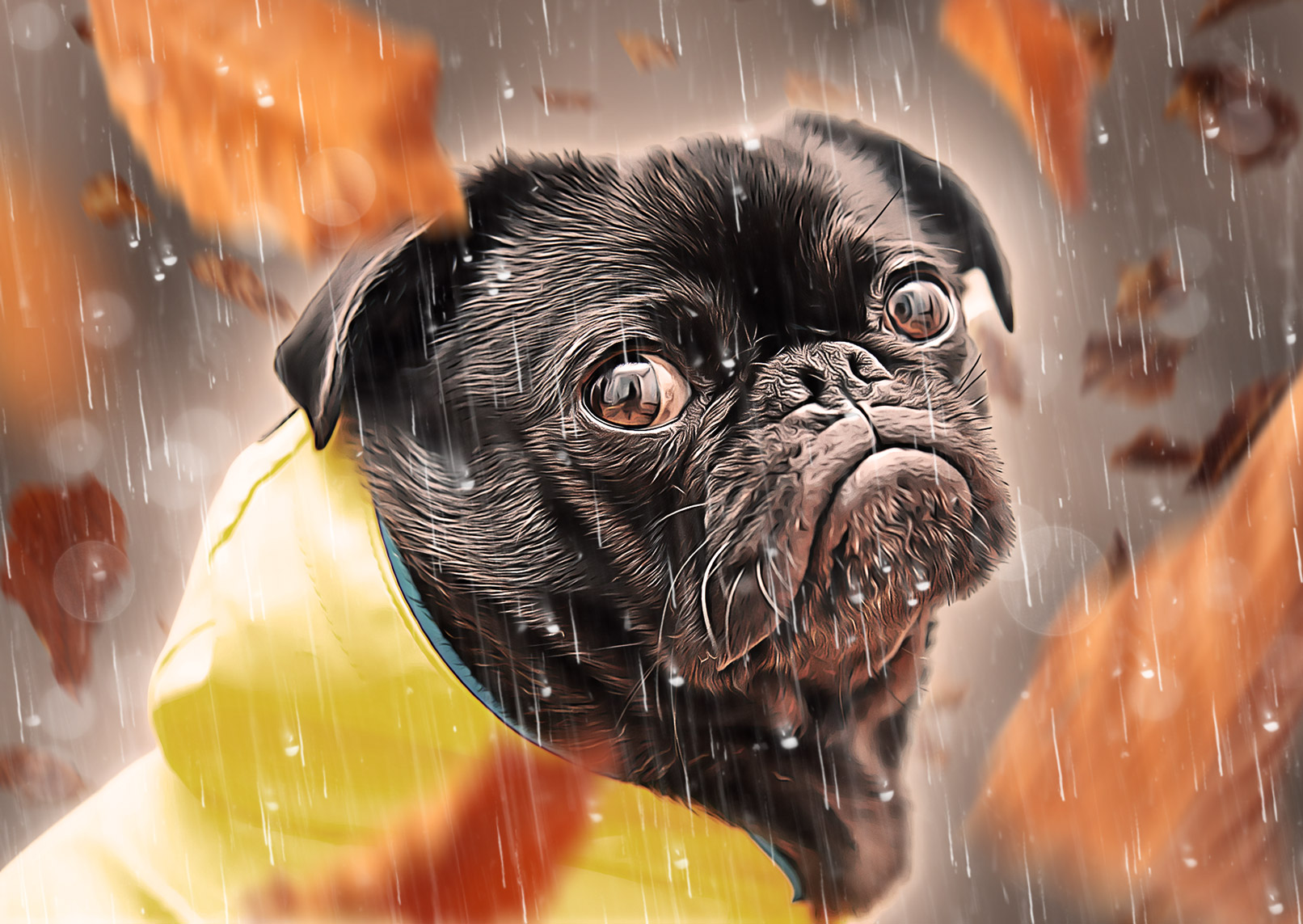 Nachher-Bild von Photoshop-Aktion „October Rain“: ein ölmalerischer Herbst-Look für deine Fotos