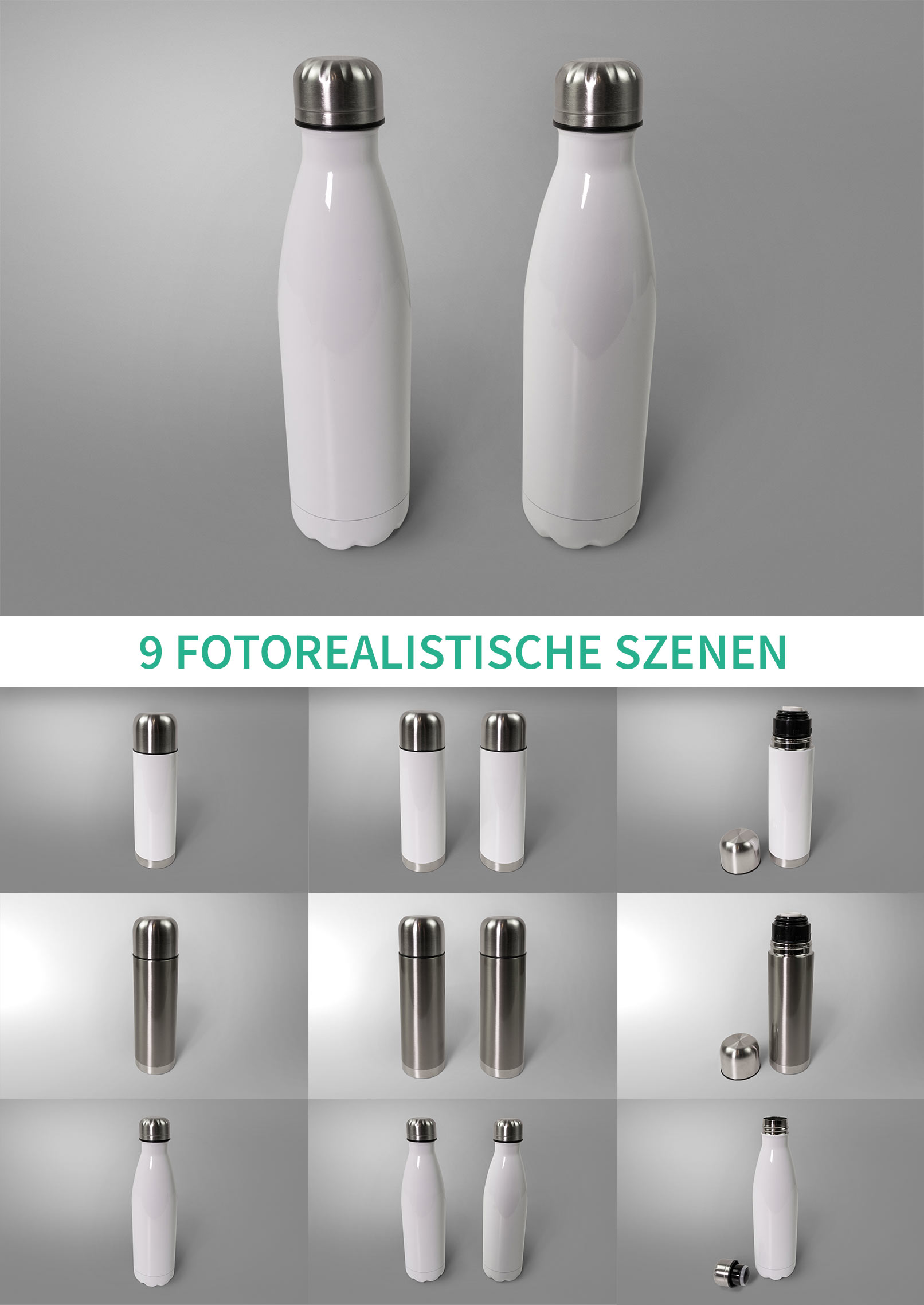 Download Photoshop-Mockups für Thermosflaschen | Download