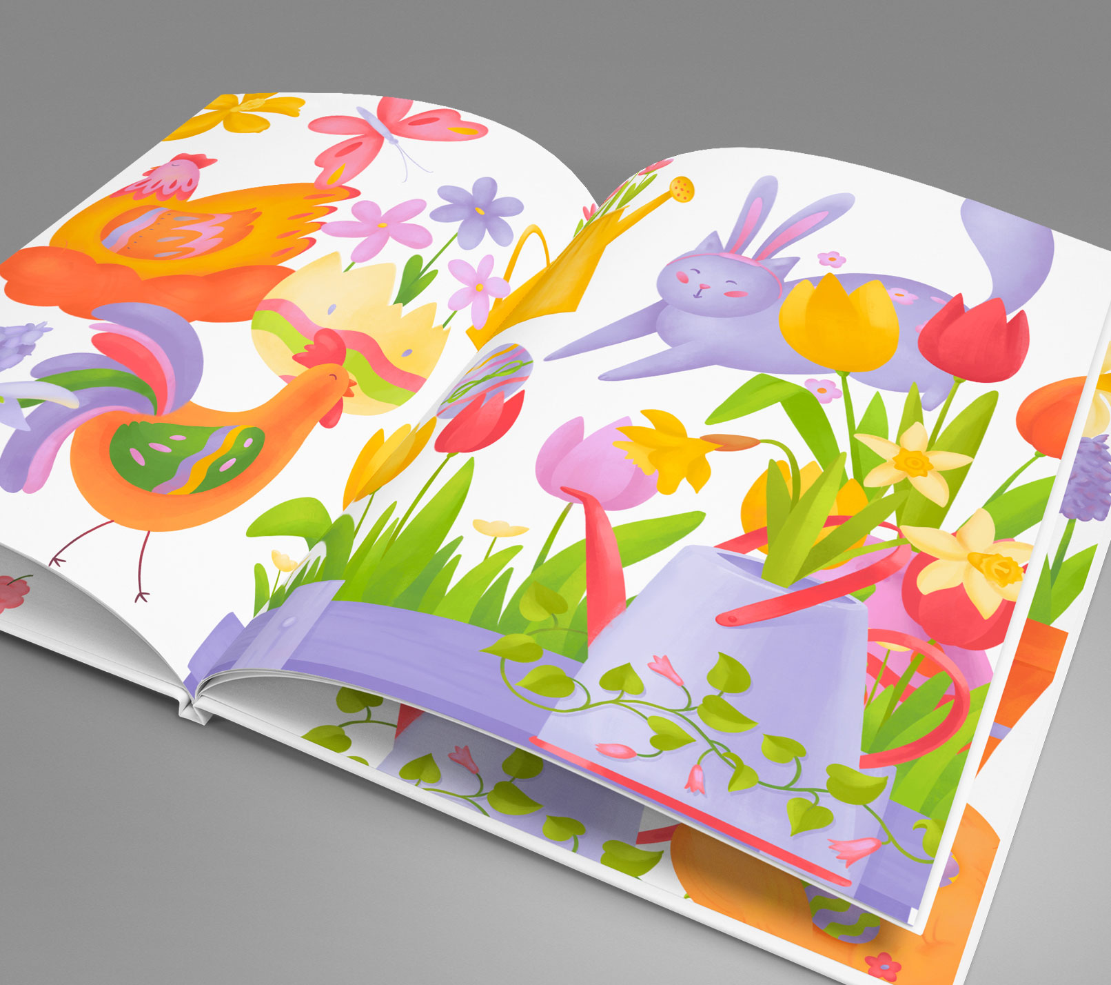 Ein Buch mit Grafiken für Ostern