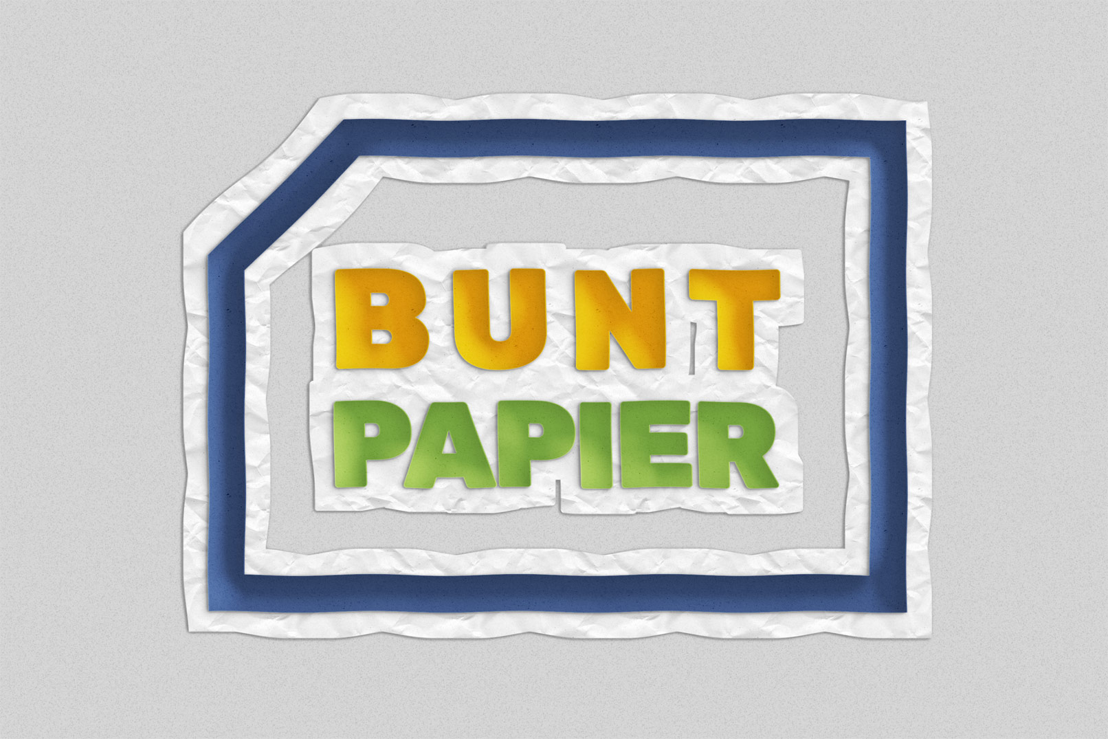 Pappkarton & Buntpapier: Papierschnitt-Effekte für Photoshop