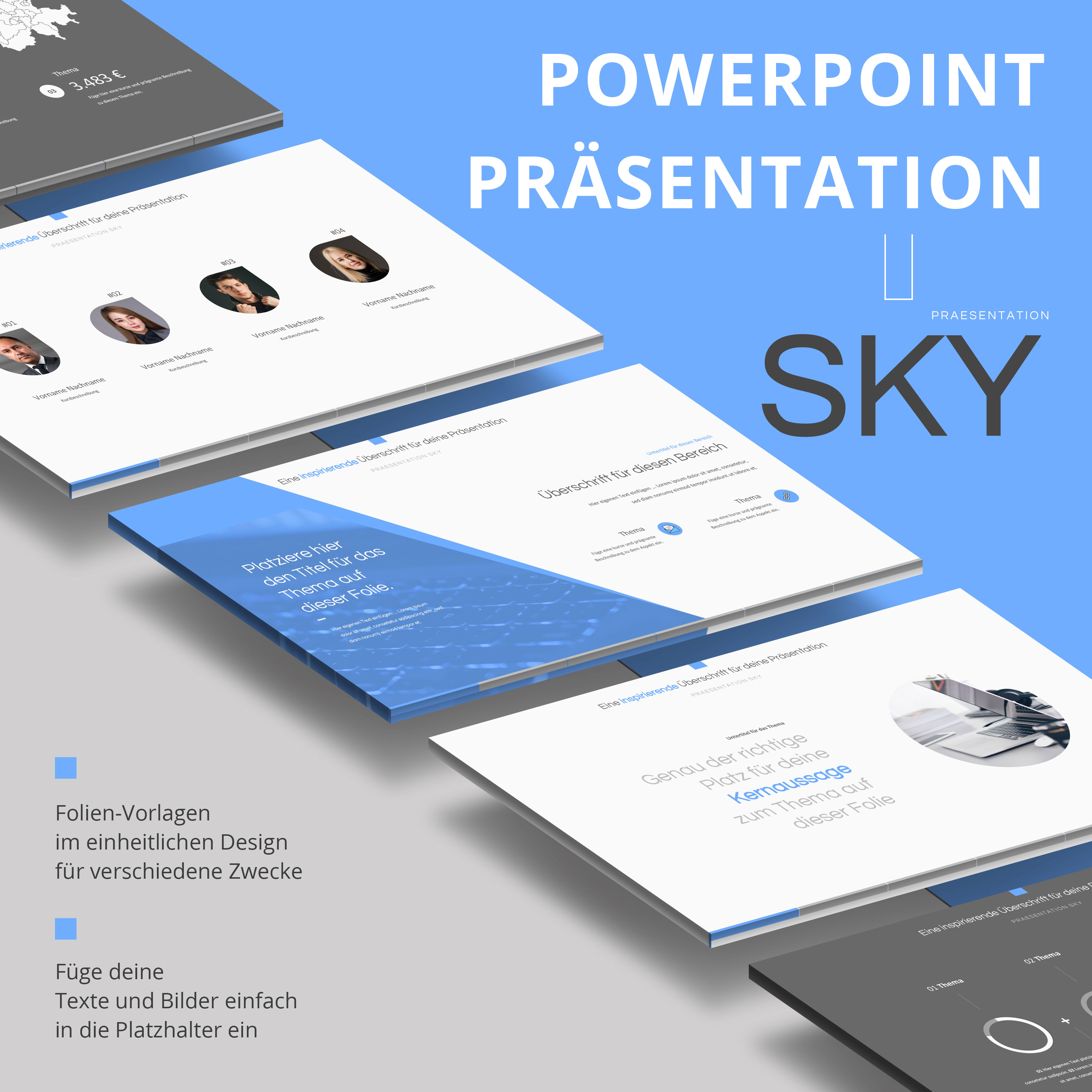 PowerPoint Design-Vorlage Sky, Beispielfolien