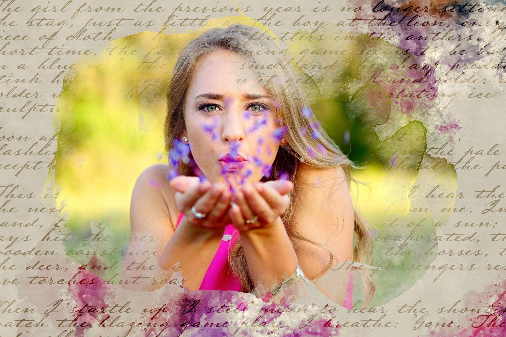 Vorher-Bild von Kreativ-Set: Portrait-Bilderrahmen mit Wasserfarben-Effekten für Photoshop & Co.
