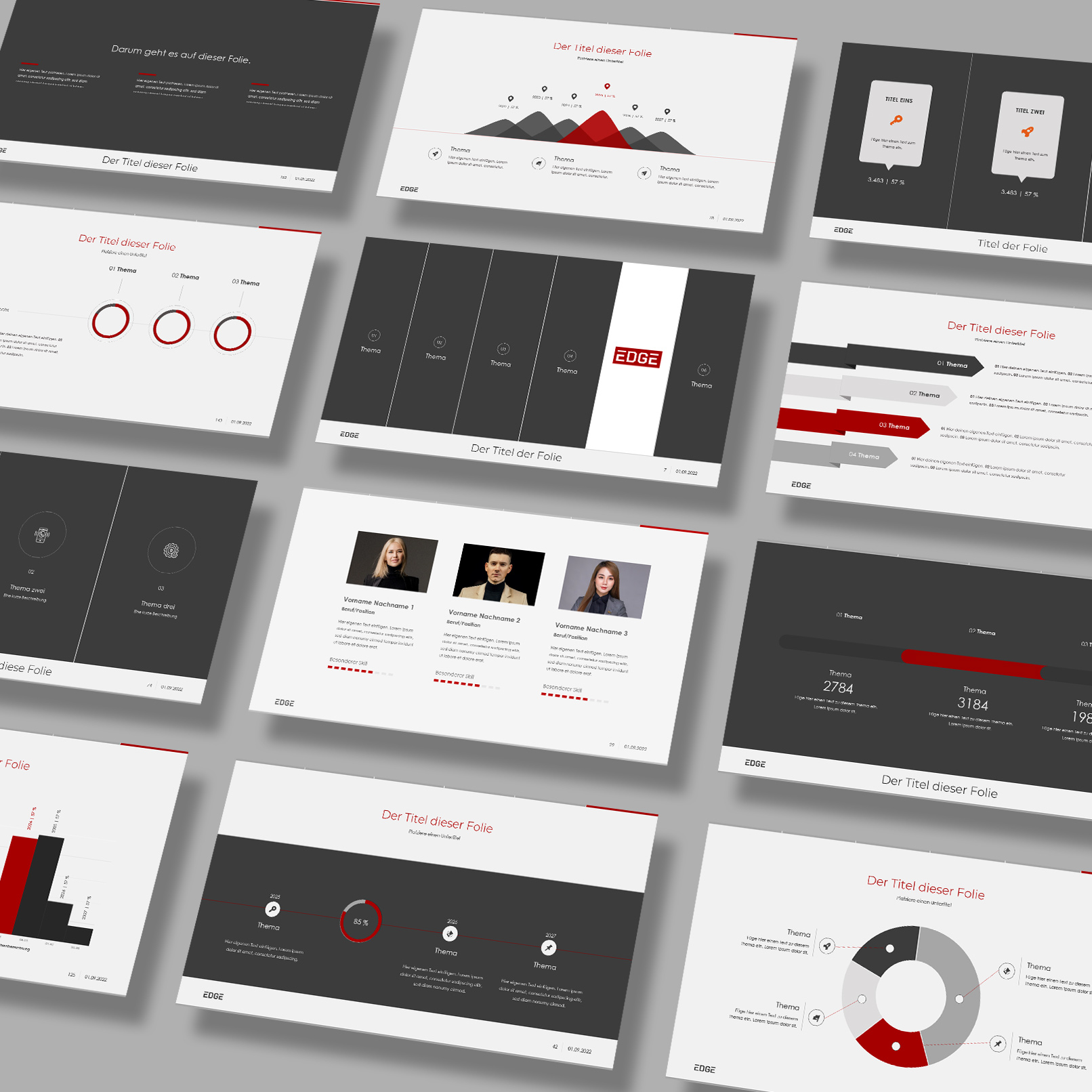 Vorlagen im Design Edge für PowerPoint, Keynote und Google Slides