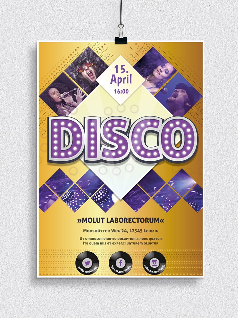 Flyer Vorlagen Fur Konzerte Discos Und Musicals